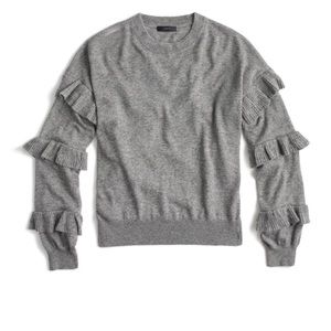 J.Crew Ruffle Sleeve Sweater NWOT
